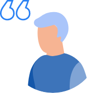 Image of a man named James with quotation mark