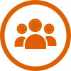 Group of patients icon.