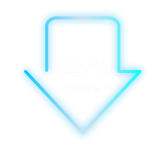 Downward arrow illustrating 25% lower
